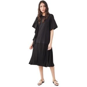 3.1 Phillip Lim Ruffle Combo Pleated T-Shirt Dress Black
Drop Waist Size XS